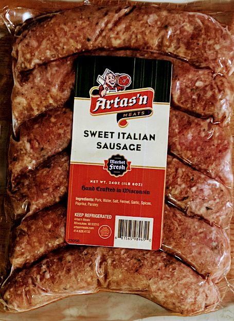 Sweet Italian Sausage    6-Links 24oz package