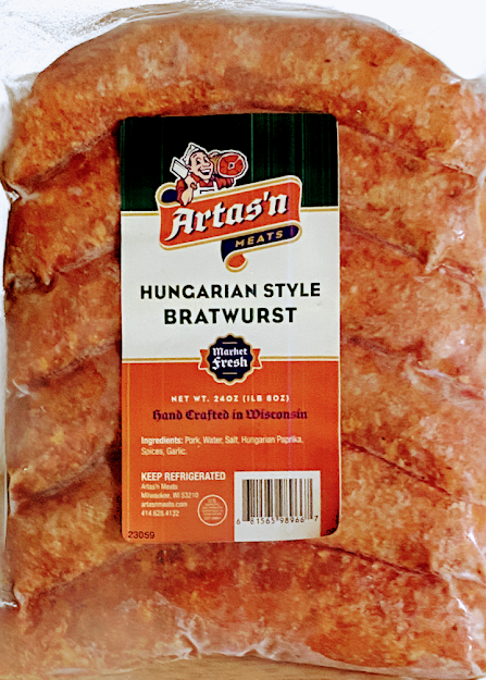Hungarian Style Bratwurst     6-Links 24oz package